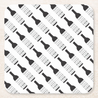Napa Valley Cities Wine Bottle Party Supplies Square Paper Coaster
