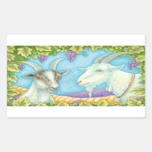 Napa Valley Goats Under Grape Arbor STICKERS Sheet