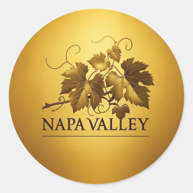 Napa Valley Golden Seal Sticker (Front)