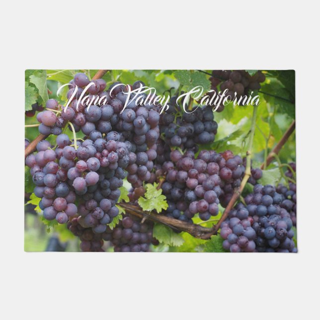 Napa Valley Grapes Door Mat (Front)