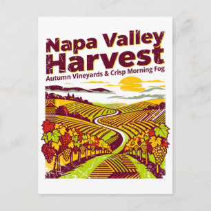 Napa Valley Harvest Autumn Vineyards Har Postcard