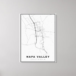 Napa Valley Map Canvas Print