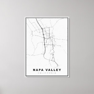 Napa Valley Map Canvas Print