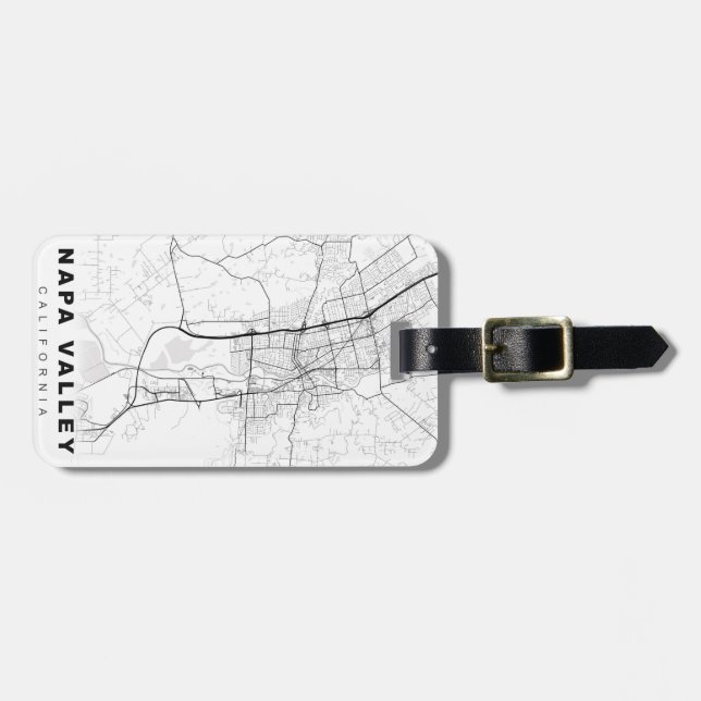 Napa Valley Map Luggage Tag (Front Horizontal)
