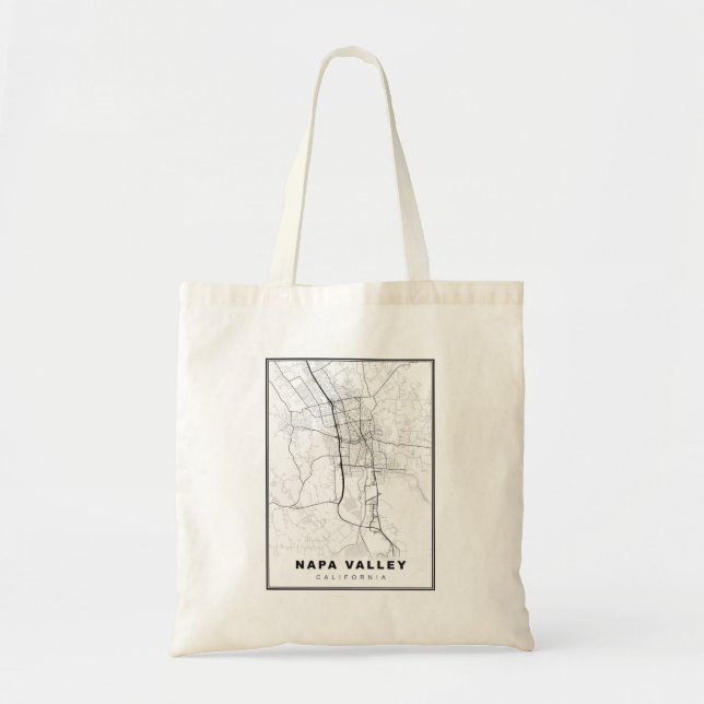 Napa Valley Map Tote Bag (Front)
