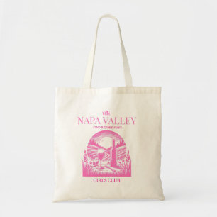Napa valley pink bachelorette party tote bag