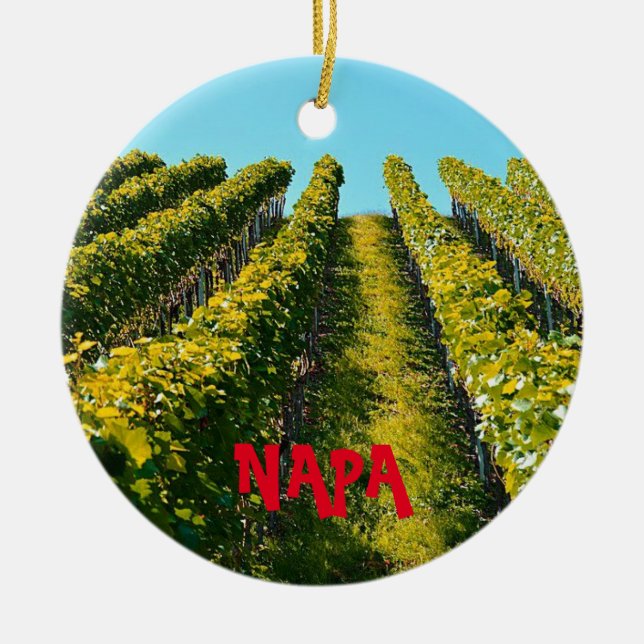 Napa Valley Scenic Christmas Ornament (Front)