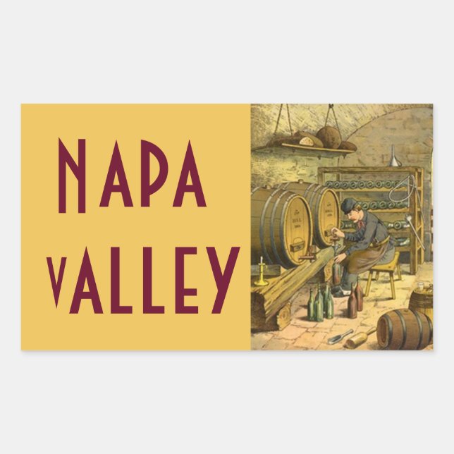Napa Valley Travel Wine Country Luggage Sticker (Front)