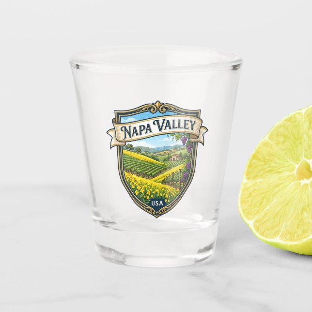 Napa Valley USA Shot Glass (Front)