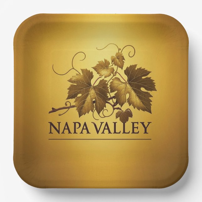 Napa Valley Vineyard Celebration Party  Paper Plate (Front)