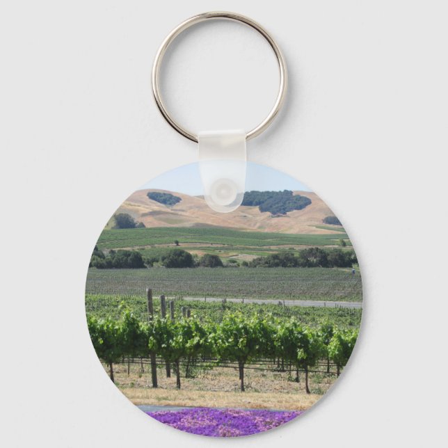 Napa Valley Vineyard Key Ring (Front)