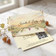 Napa Valley Vineyard Watercolor QR Code