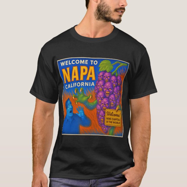 NAPA VALLEY WINE COUNTRY, CALIFORNIA. T-Shirt (Front)