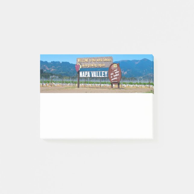 Napa Valley Wine Country Post-it Notes (Front)