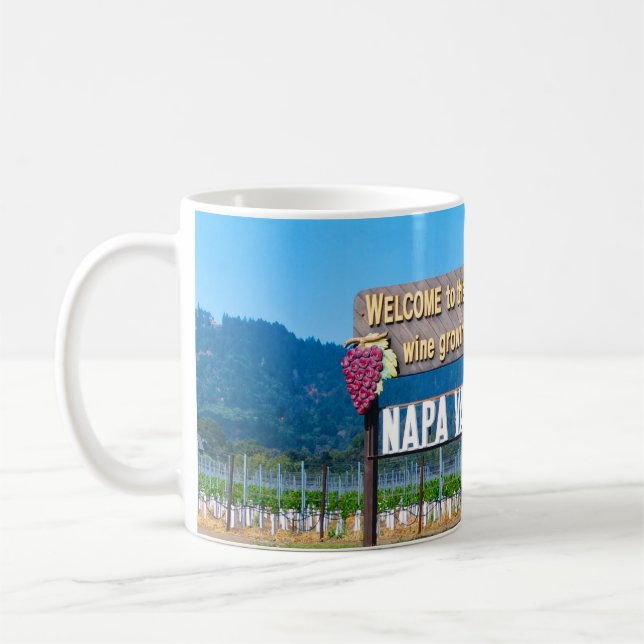 Napa Valley Wine Country Welcome Sign Coffee Mug (Left)