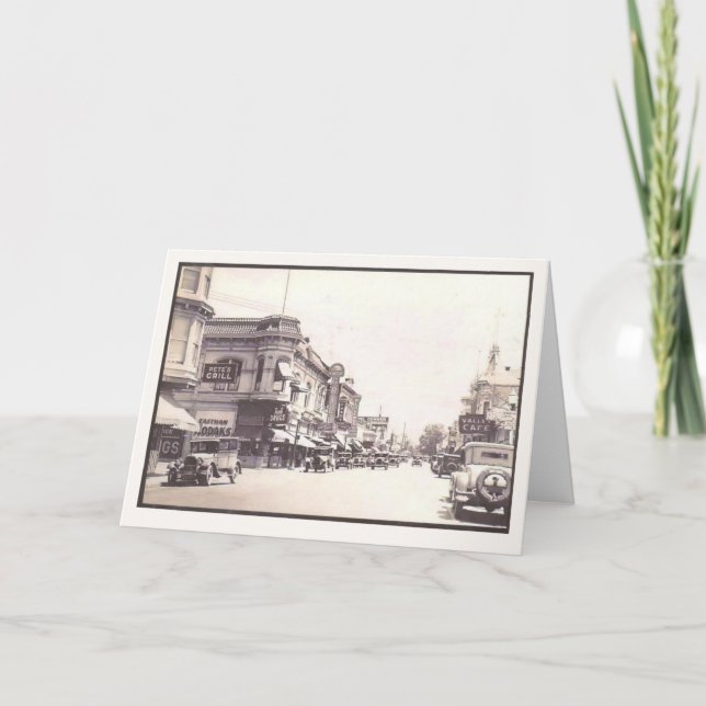 Napa Vintage Street Scene Card (Front)