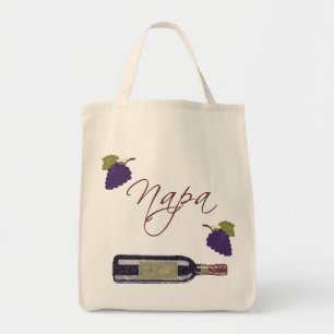 Napa Vintage Wine Bottle Tote Bag