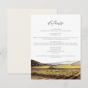 NAPA Watercolor Skyline Travel Details Card