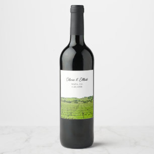 Napa Wedding Favour Personalised Wine Label
