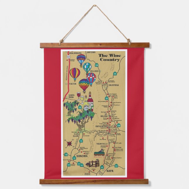 Napa Wine Country Hanging Tapestry (Front)