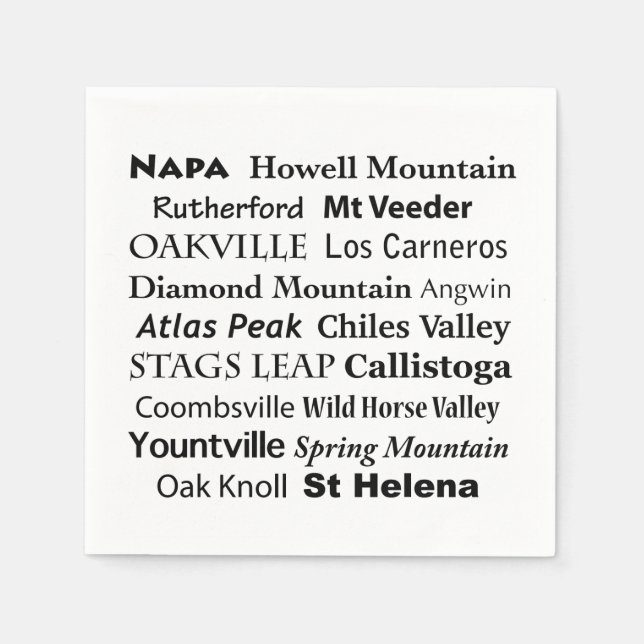 Napa Wine Country Napkins (Front)