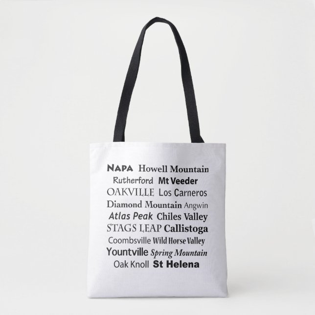 Napa Wine Country Tote Bag (Front)