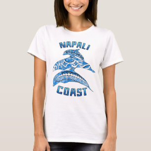 Napali Coast Hawaii Vacation Tribal Dolphins T-Shirt