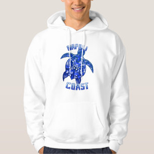 Napali Coast Hawaii Vacation Tribal Turtle Hoodie