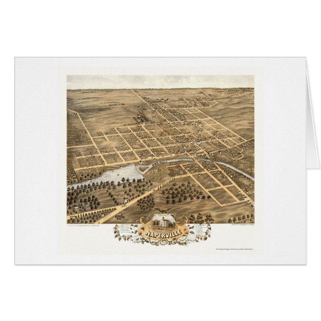Naperville, IL Panoramic Map - 1869 (Front Horizontal)