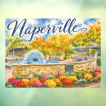 Naperville Illinois Dandelion Fountain Riverwalk