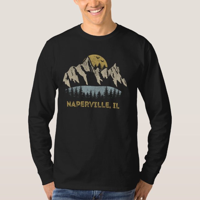 Naperville Illinois Mountain Sunset Sunrise IL T-Shirt (Front)