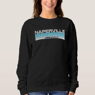 Naperville State Of Illinois Blue Sunset Vintage Sweatshirt