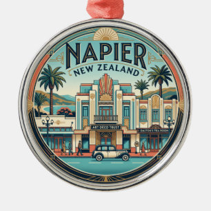 Napier Art Deco Historic Quarter New Zealand Metal Tree Decoration