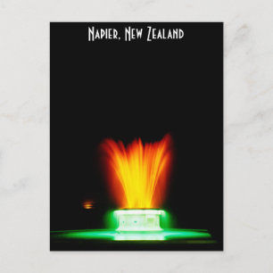 Napier NZ fountain Postcard