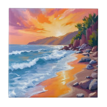 Napili Bay Sunset Maui Hawaii Painting Art
