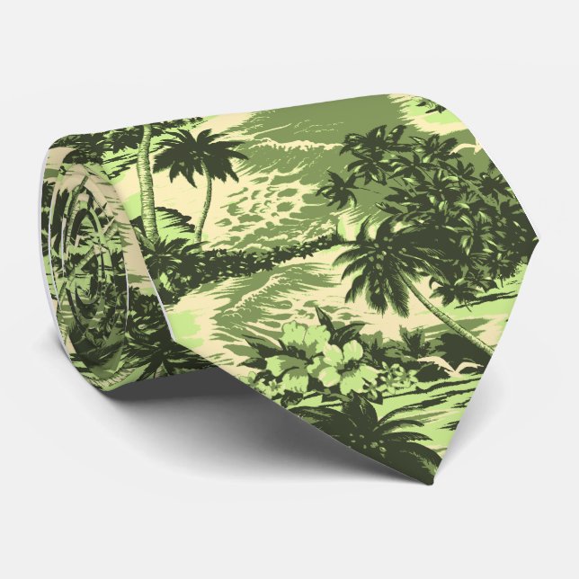 Napili Bay Tropical Hawaiian Neckties (Rolled)