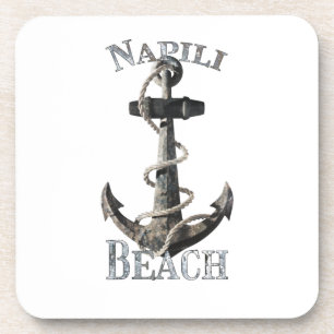 Napili Beach Hawaii Vacation Nautical Anchor Coaster