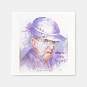 Napkin - Golf - Ahem How Many?