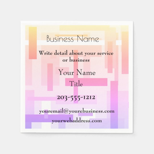 Napkin - Professional Promo -Geometric   - HAMbyWG (Front)