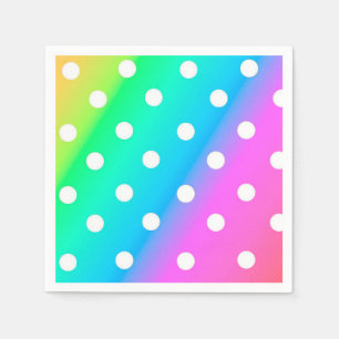 Napkin/Rainbow and Polka Dots Napkin