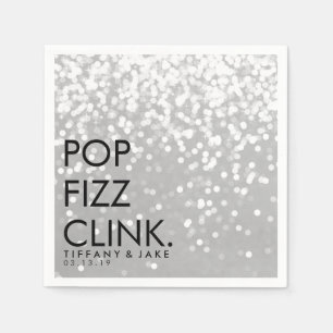 Napkin - Sparkling Pop Fizz Clink Silver