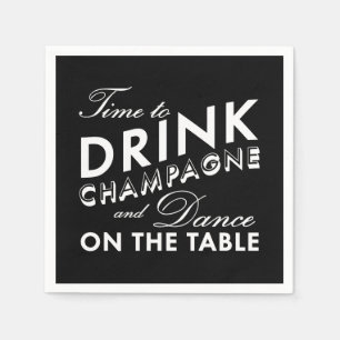 Napkin - Time to Drink Champagne