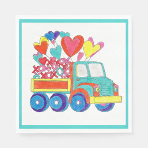 Napkin Truck Hearts