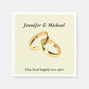 Napkin Wedding Reception Rings Personalise
