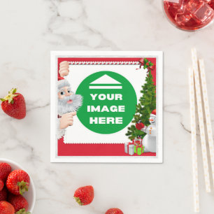 Napkins Christmas- Personalised - Add Image / Text