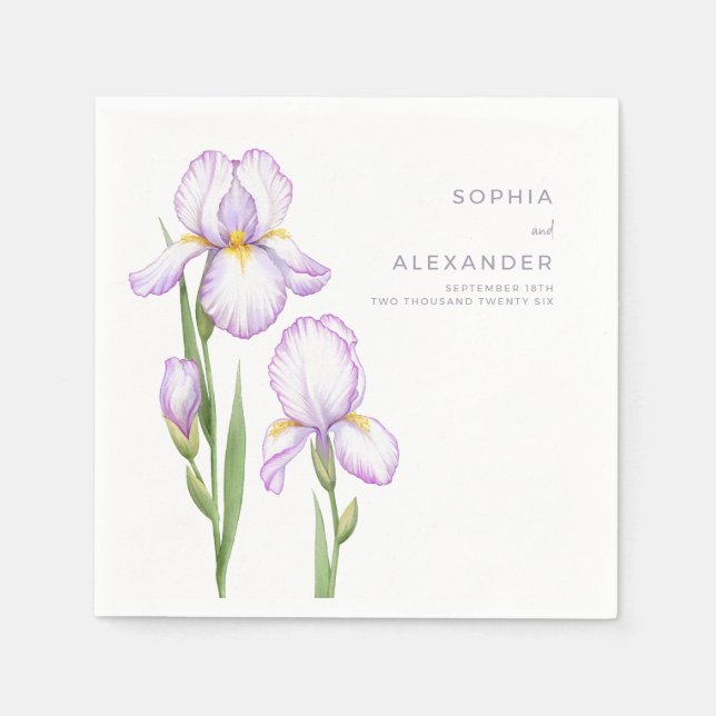 Napkins for a Modern Wedding.  (Front)