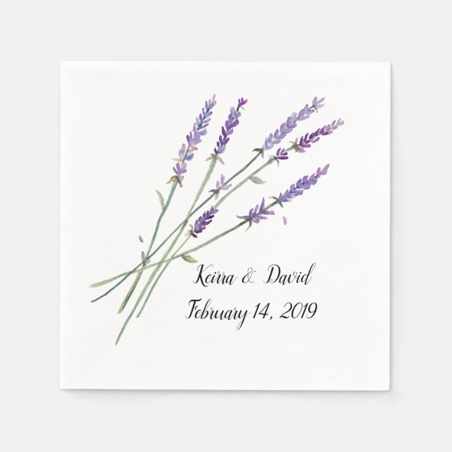Napkins - lavender design (Front)