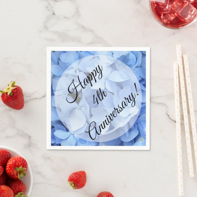 Napkins - Paper - Blue Hydrangea (Insitu)