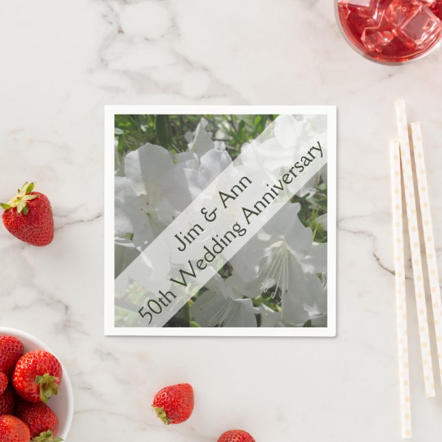 Napkins - Paper - White Azaleas (Insitu)