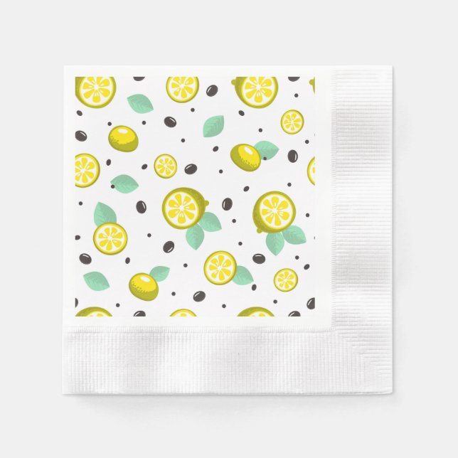 Napkins with a modern pattern. (Front)